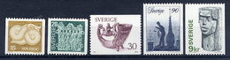 SWEDEN 1976 Definitive: Art And Crafts MNH / **.  Michel 954-58 - Ongebruikt