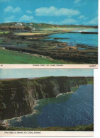 TWO LARGER SIZED POSTCARDS - SPANISH POINT & THE CLIFFS OF MOHER - COUNTY CLARE - IRELAND - Clare