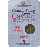 Italie, 2 Euro, Camillo Benso Comte Di Cavour, 2010, Rome, Special Unc., FDC - Italia