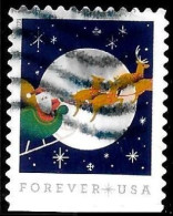 VEREINIGTE STAATEN ETATS UNIS USA 2021 A VISIT FROM SAINT NICK: SAINT NICK IN SLEIGH USED SN 5647 MI 5880 YT 5489 - Usati