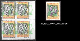 ERROR VARIETY 1965 – Postal Tax. Settlement. Angola Map MAJOR DISPLACEMENT OF  GREEN COLOR RARE - Unused Stamps