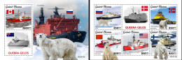 Guinea Bissau 2023, Icebreakers, Polar Bear, 5val In BF +BF - Arctic Wildlife