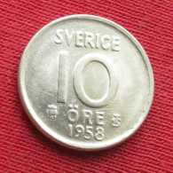 Sweden 10 Ore 1958 Suede Suecia Sverige Svezia W ºº - Suède