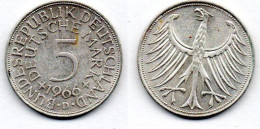 MA 22992 / Allemagne - Deutschland - Germany 5 Mark 1966 D TTB+ - 5 Marchi