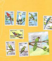 KAMBODSCHA 1989 Postfrisch**MNH  MiNr. 1016-1022 + Block 164  #  NATUR # VÖGEL  #  PAPAGEIEN - Perroquets & Tropicaux