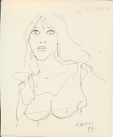 ART    DESSIN   DE GEORGES PICHART  ( ORIG. ET SIGNE )  DESSINATEUR DE  BD. POUR ADULTES      1983. - Dessins