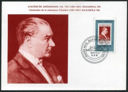 Türkiye 1981 Maximum Card - Balkanfila VIII Stamp Exhibition - Maximum Cards