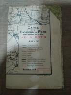 123 //  CARTE DES ENVIRONS DE PARIS - Autres & Non Classés