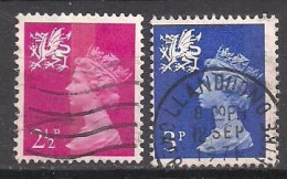 Grossbritannien - Wales  (1971)  Mi.Nr.  13 + 14  Gest. / Used  (5ha13) - Pays De Galles