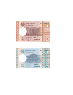 TADJIKISTAN P10a + P11a > 1 DIRAM + 5 DIRAM 1999, BOTH UNC - Tajikistan