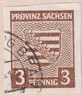 Alliierte Bes. Sachsen Provinzwappen (MiNr: 67X) 1945 Gest Used Obl - Afgestempeld