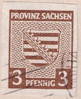 Alliierte Bes. Sachsen Provinzwappen (MiNr: 67X) 1945 Gest Used Obl - Usati