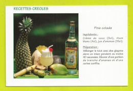 Recettes Créoles Guadeloupe PINA COLADA N°764 Rhum Ananas Coco VOIR DOS Photo PH. Giraud - Autres & Non Classés