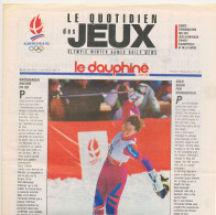 Le Dauphiné Libéré ALBERTVILLE 1992 Le Quotidien Des Jeux XVI° Jeux Olympiques D'Hiver N° 17 Vendredi 21 Février 1992 - Altri & Non Classificati