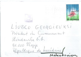 Luxembourg Letter Via Macedonia,stamp Motive : 1995 EUROPA Stamps - Peace And Freedom - Storia Postale