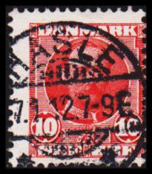 1907. DANMARK. Fr. VIII. 10 Øre Rød Cancelled HASLE 7.1.12. Bornholm.  (Michel 54) - JF534052 - Used Stamps