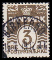 1913. Numeral. 3 Øre Grey. Perf. 14x14½ Variety MA Connected. Luxus Cancelled BIRKERØD 15.7.1... (Michel 79a) - JF534063 - Gebruikt