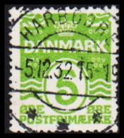 1930. DANMARK. 5 ØRE LUXUS Cancelled HARBOØRE 5.12.32.  - JF534067 - Usado