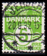 1930. DANMARK. 5 ØRE LUXUS Cancelled JEBJERG 20.9.32.  - JF534068 - Usado