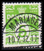 1930. DANMARK. 5 ØRE LUXUS Cancelled MARIAGER 20.2.32.  - JF534069 - Gebruikt