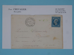BU18  FRANCE  BELLE  LETTRE 1863 CHATEAU BENARD  +N°22+ AFF . PLAISANT+ - 1862 Napoleone III