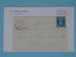 BU18  FRANCE  BELLE  LETTRE 1862 PETIT BUREAU ARTENAY  A  ROMANVILLE  +  +N°22+ AFF . PLAISANT+ - 1862 Napoléon III.