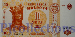 MOLDOVA 10 LEI 2006 PICK 10e UNC - Moldawien (Moldau)