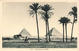 EGYPTE - Gizeh -  A. Pyramide De GISEH - Pyramides - Dromadaire - Palmiers - Carte Postale Ancienne - Gizeh