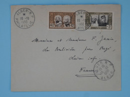 BU18  ALGERIE   BELLE  LETTRE RR 1950  ALGER  A LA BOULIGNIERE  FRANCE + AFF .INTERESSANT+ - Lettres & Documents