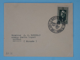 BU18  ALGERIE   BELLE  LETTRE RR 1950  SIDI BEL ABBES A COUTRAS FRANCE   + AFF .INTERESSANT+ - Covers & Documents