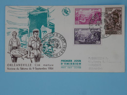 BU18  ALGERIE   BELLE  LETTRE FDC 1954 ALGER A BORDEAUX FRANCE   + AFF .INTERESSANT+ - FDC