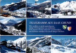 Telegramm Aus Saas Grund - 7 Bilder (47575) * 28. 3. 1995 - Saas-Grund