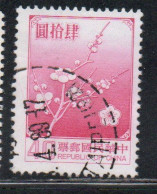 CHINA REPUBLIC CINA TAIWAN FORMOSA 1979 FLORA FLOWERS PLUM BLOSSOMS NATIONAL FLOWER 40$ USED USATO OBLITERE' - Gebruikt