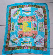 Foulard VINTAGE, Souvenir De DJIBOUTI, 78 Cm X 90 Cm - Fulares