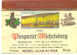 Etiket Etiquette - Vin Wijn - Piesporter Michelsberg - Mosel Saar Ruwer - 1995 - Riesling