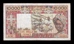 Estados De África Occidental Senegal West African States Senegal 10000 Francs ND (1977-1992) Pick 709Ke Mbc Vf - Sénégal