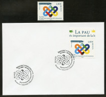 ANDORRA Postes (2023) EUROPA La Pau, El Valor Més Important, Peace The Highest Value Humanity - First Day Cover + Stamp - Collezioni