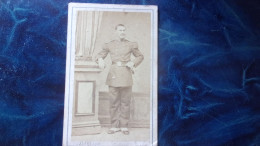 Photo CDV XIX ème Siècle Fondary Lyon Militaire Ceinturon Uniforme  Sabre - Guerre, Militaire