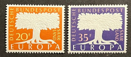 Germany - SAARLAND 1957 Europa CEPT (**)  Mi 402-03  M€ 2,-; Y&T 384-85 - €2,- - 1957