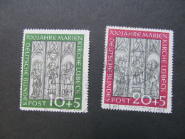 BRD Nr. 139-140, 1951, Marienkirche Lübeck, Gestempelt - Gebraucht