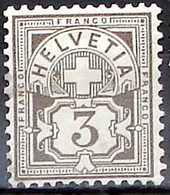 Schweiz Suisse HELVETIA 1906: Ziffer (3 C) Mit WZ I Zu 81 Mi 83 Yv 101 * Falzspur Trace De Charnière MLH (Zu CHF 7.00) - Ungebraucht