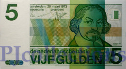 NETHERLANDS 5 GULDEN 1973 PICK 95a AUNC - 5 Gulden