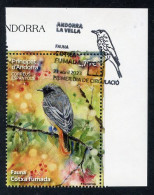ANDORRA Correos (2023) Fauna Cotxa Fumada, Phoenicurus Ochruros, Black Redstart, Rougequeue Noir - Postmark - Used Stamps