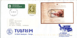 Norway Cover Sent To Denmark Nesbyen 31-8-2004 With Minisheet - Brieven En Documenten