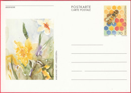 Entier Postal (CP) Du Liechtenstein (1996) - Narzissen (Jonquilles) De Marianne Hilti - Stamped Stationery