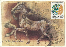 CESENA - IPPODROMO CESENA TROTTA - CAMPIONATO TROTTO 1982 - ANNULLO FILATELICO - AUTOGRAFO MASSIMO PULINI (16773) - Cesena