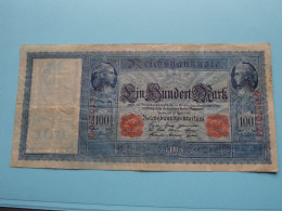 Ein ( 100 ) Hundert Mark ( Berlin 21 April 1910 ) Reichsbanknote G 0570121 ( For Grade See SCANS ) VF ! - 100 Mark