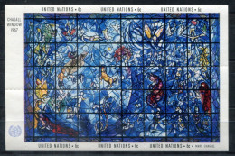 UNO-NEW YORK Block 4, Bl.4 Mnh - Chagall Fenster, Chagall Window, Fenêtre De Chagall - ONU NEW YORK - Hojas Y Bloques