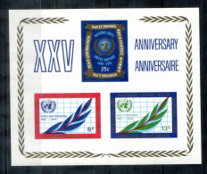 UNO-NEW YORK Block 5, Bl.5 Mnh - 25 Jahre UNO, 25th Anniversary, 25e Anniversaire - ONU NEW YORK - Hojas Y Bloques
