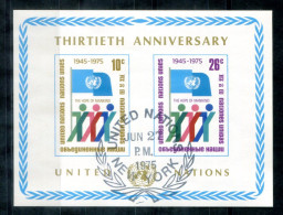 UNO-NEW YORK Block 6, Bl.6 Canc. - 30 Jahre UNO, 30th Anniversary, 30e Anniversaire - ONU NEW YORK - Blocks & Sheetlets